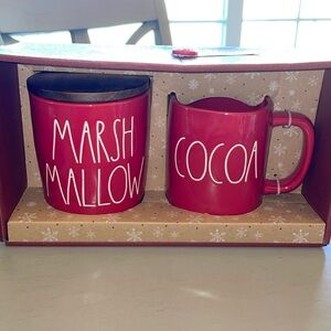 Rae Dunn Marshmallow Canister and Cocoa Mug Gift Set